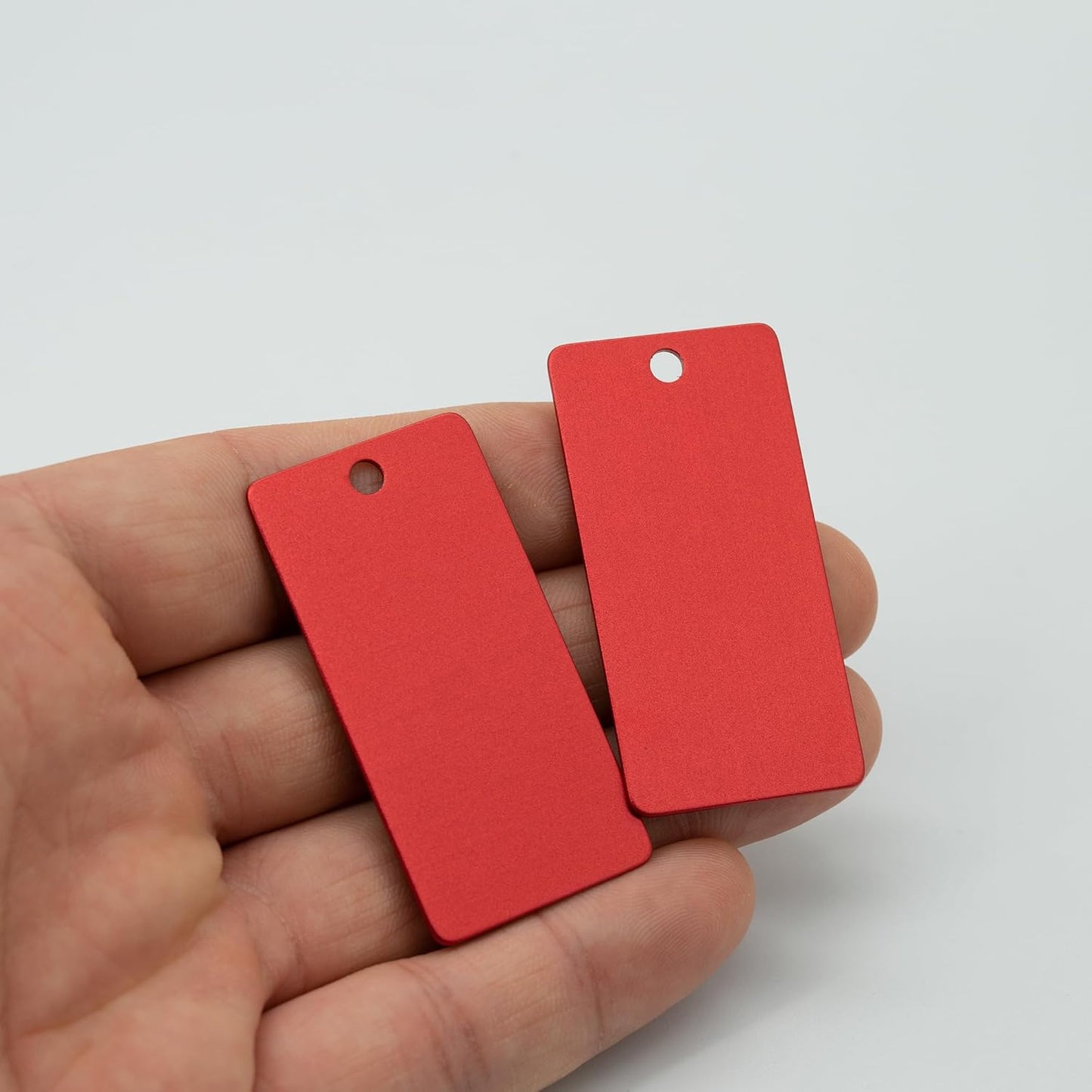 StayMax Anodized Aluminum Engraving Blanks 1x2 Inch 50 Pack (Red)