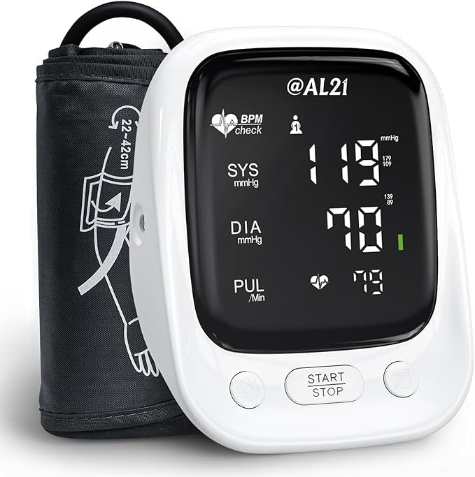 @AL21 Blood Pressure Monitor for Home Use, Upper Arm Digital Accurate and Portable Blood Pressure Monitor with Large Cuff,...