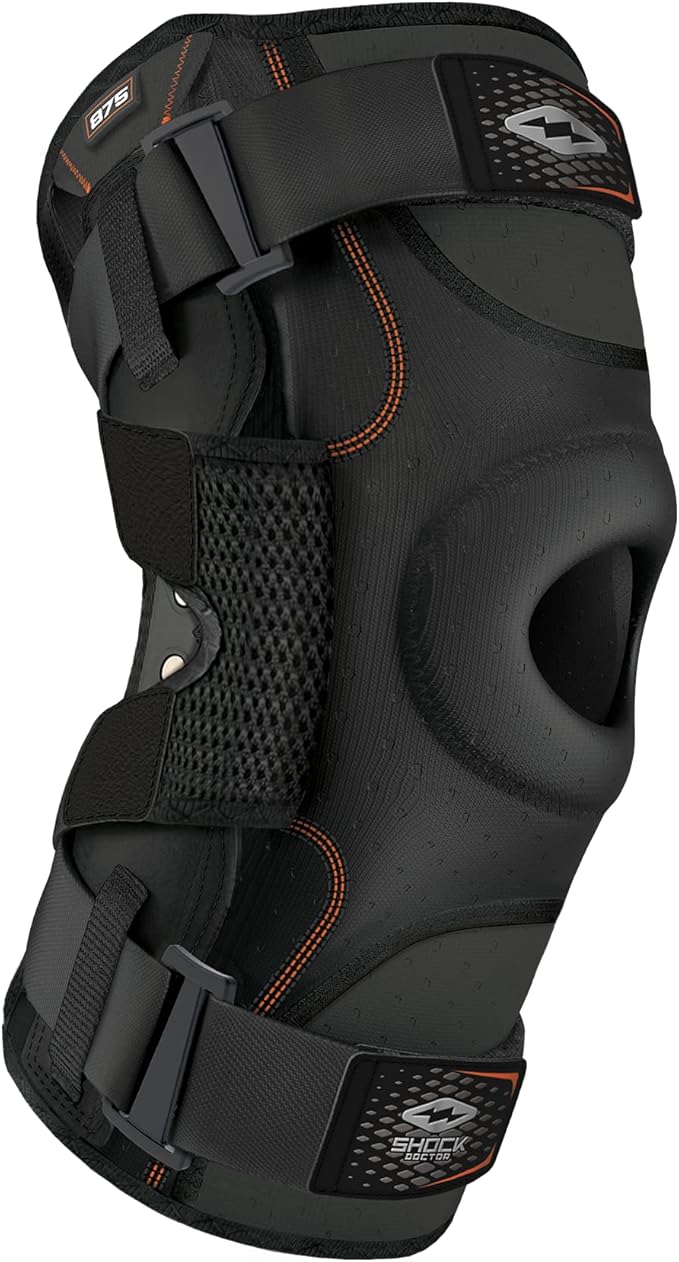 Shock Doctor Knee Brace, Compression Knee Brace for Men & Women, Hinged Knee Brace with Side Stabilizers, Maximum Support,...