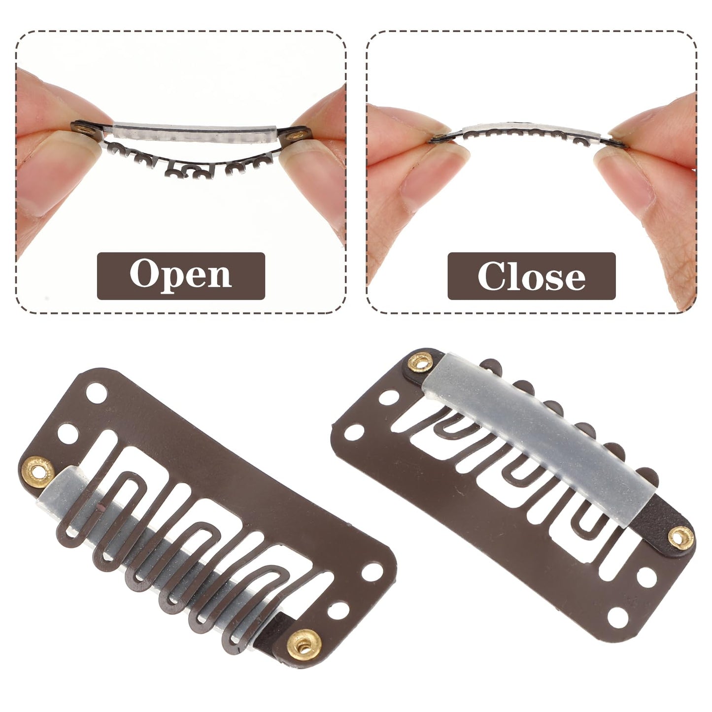 30 PCS 33mm Wig Clips, U Shape Hair Extension Clips Snap Hair Clip Wig Combs Hairpieces Clip Wigs Accessories to Secure Wigs for