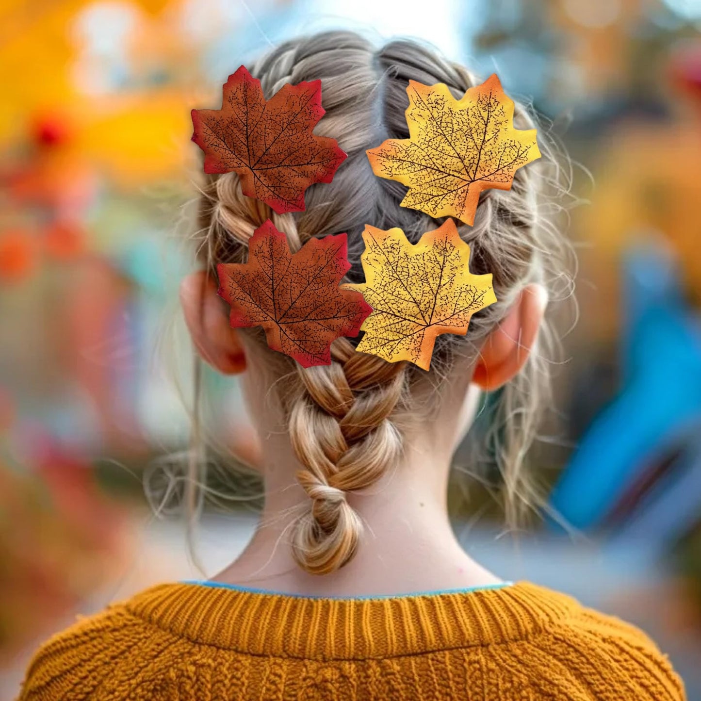 20 Pcs Maple leaf Hair Clips Thanksgiving Maple-shaped Hairpin Fall Hair Decoration for Women Girls Maple leaves Hair Accessorie