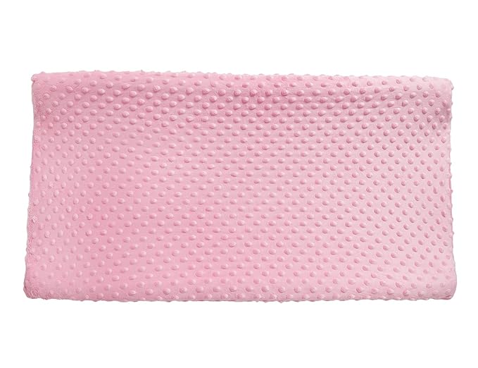 Solid Changing Table Pad Cover Cradle Sheet, Fits 32"/34''x16 Contoured Diaper Changing Pad, Ultra Soft Cozy Dots Plush Changing Table Covers, Breathable Wipeable Removable (Candy Pink)
