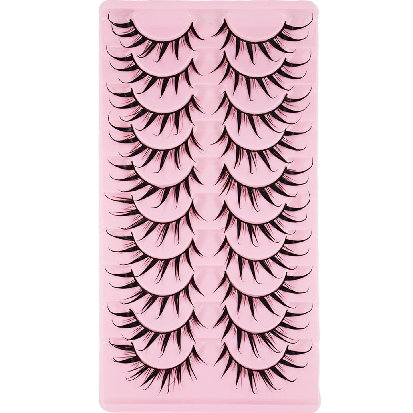 AUGENLI 16mm Manga Wet Look False Eyelashes, Japanese Manhwa Eye Erogenous Makeup Lashes Cosplay Masquerade Party Makeup Eyelash