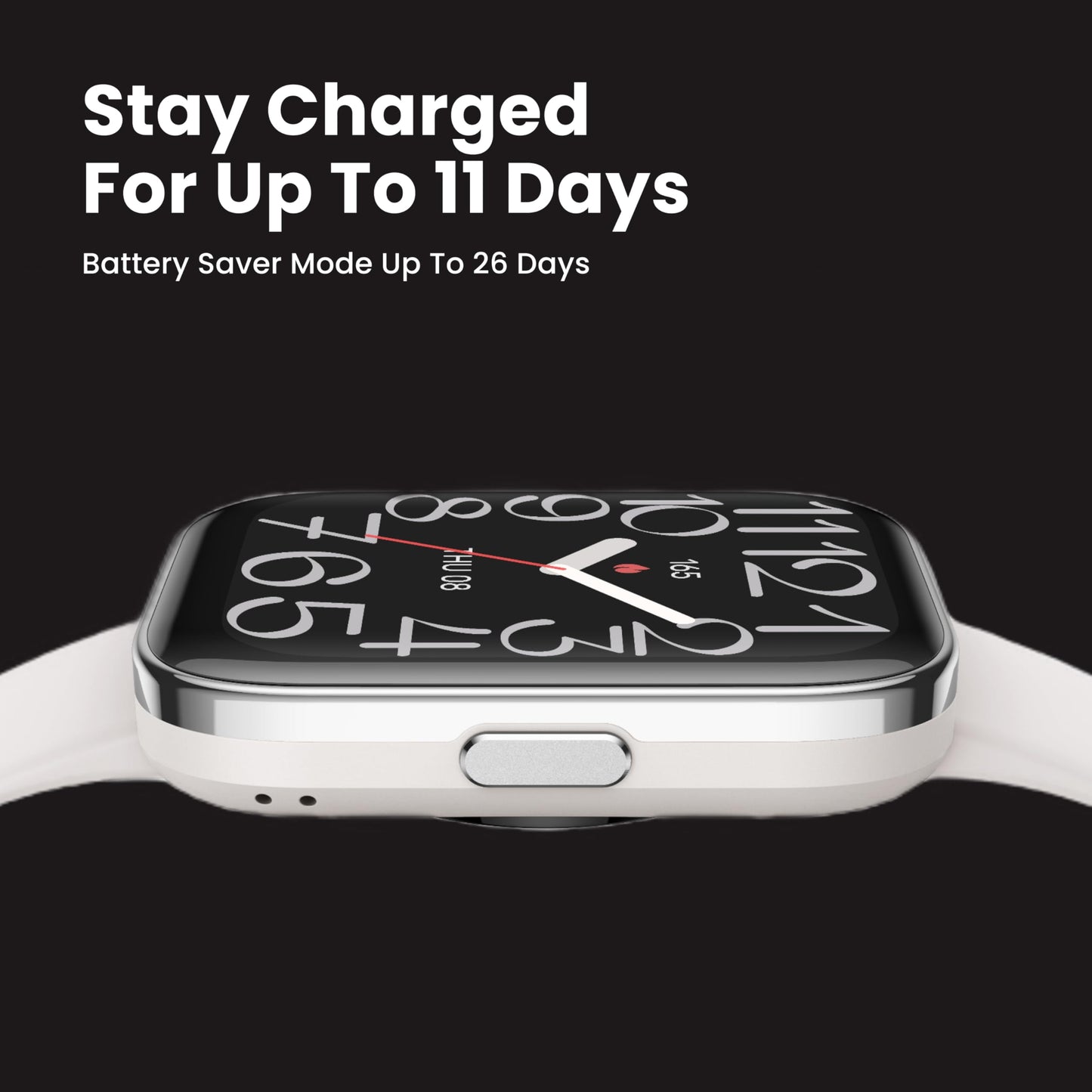 Amazfit Bip 5 Unity Smart Watch 46mm, 11-Day Battery, Fitness Activity Tracker with 120+ Sports Modes, Heart Rate & Sleep Monitor, Customizable Watch Faces, for Android & iPhone, Charcoal