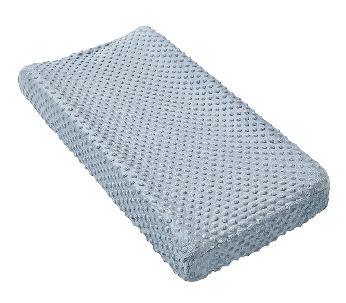 Changing Pad Cover Super Soft Dots Skin-Friendly Breathable Wipeable Changing Table Sheets for Baby Boy and Baby Girl (Cloud Blue)
