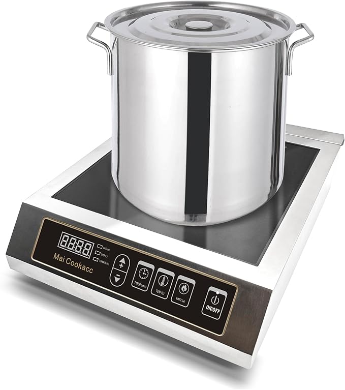 3500W Commercial Induction Cooker, Countertop Electric Induction Stove Cooktop Electric Burners1 (Black)
