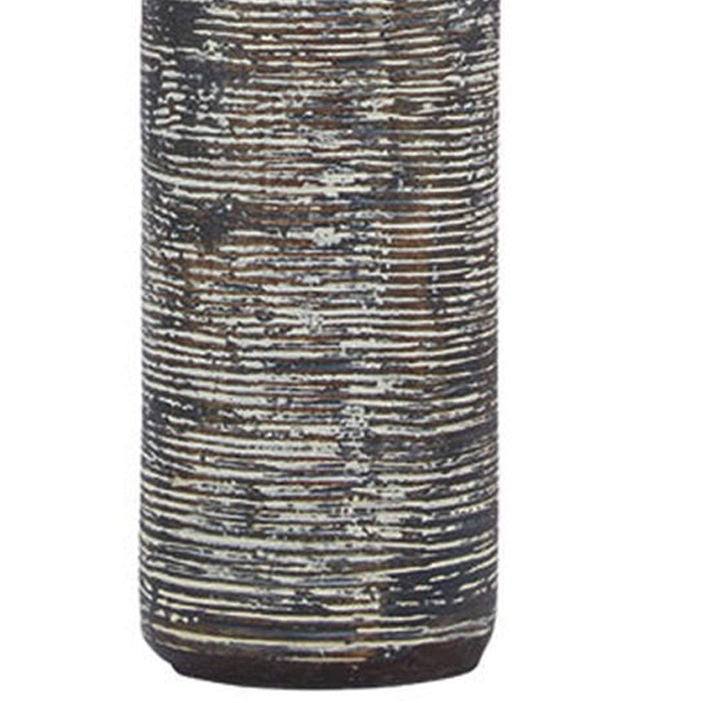 Benzara Shade Table Lamp Set Of 2 - Textured Fabric, White & Black, Model Bm231949