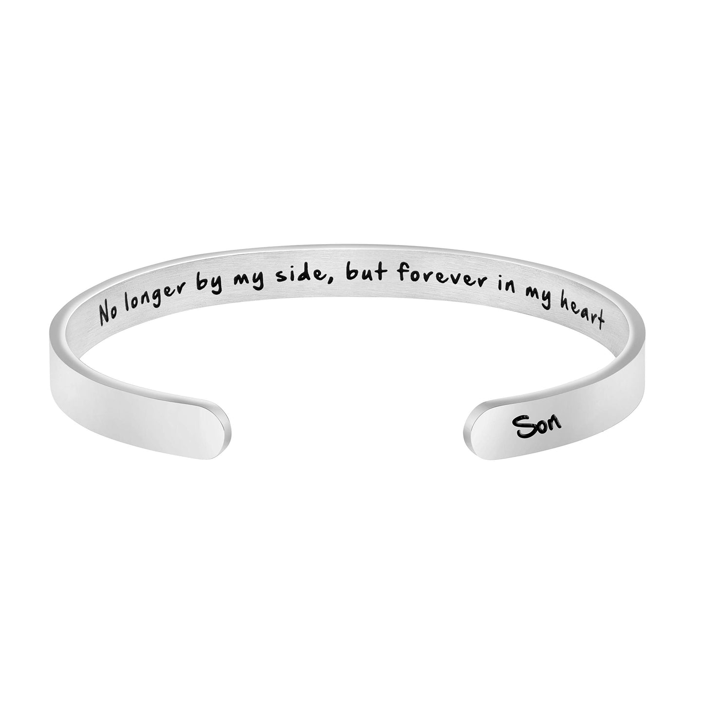 JoycuFF Memorial Gifts for Loss of Son Personalized Sympathy Bracelets Jewelry for Her Women Loss of Loved One Remembrance Mantr