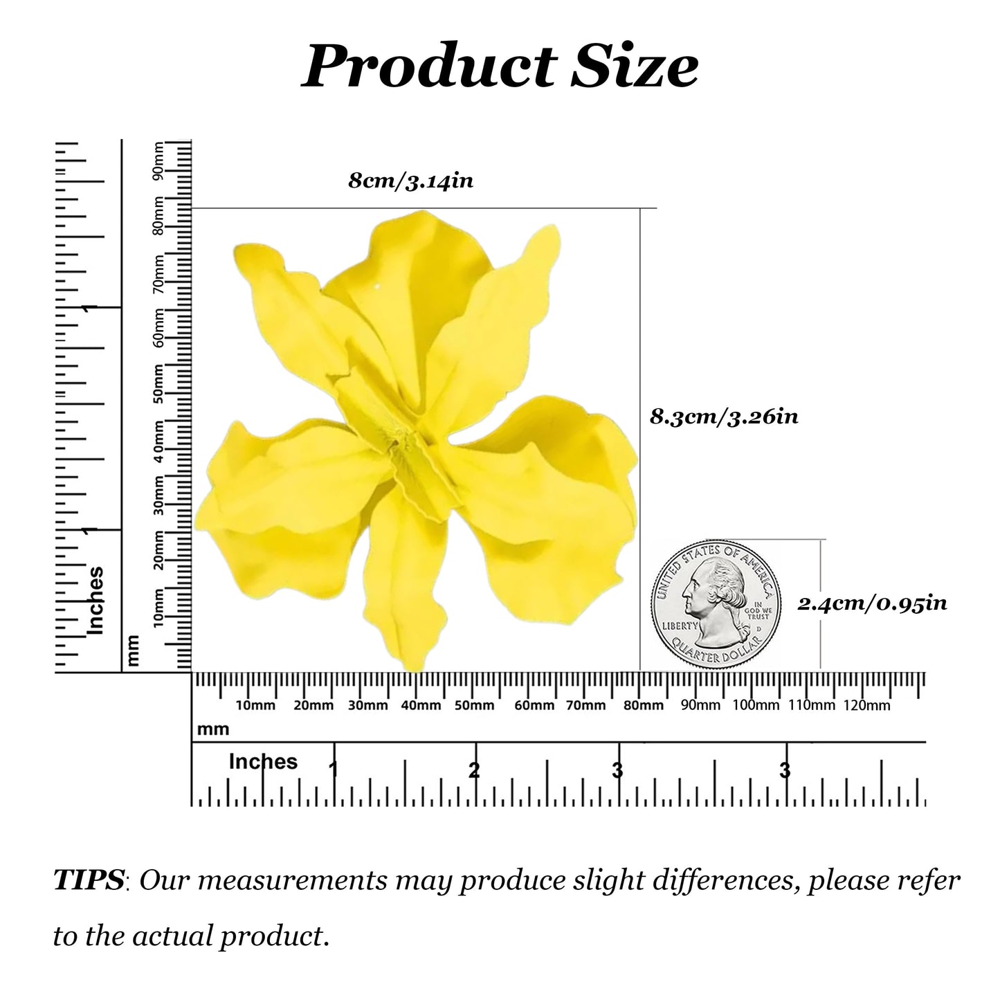 Yellow Flower Earrings for Women Large Floral Statement Jewelry Elegant 3D Floral Gift Accessories for Women