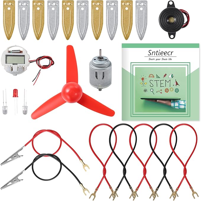 Sntieecr Fruit Battery Science Experiment Kit with Instruction, Potato Science Educational Kit for School Sciences Project, Kids DIY STEM Lab Experiments