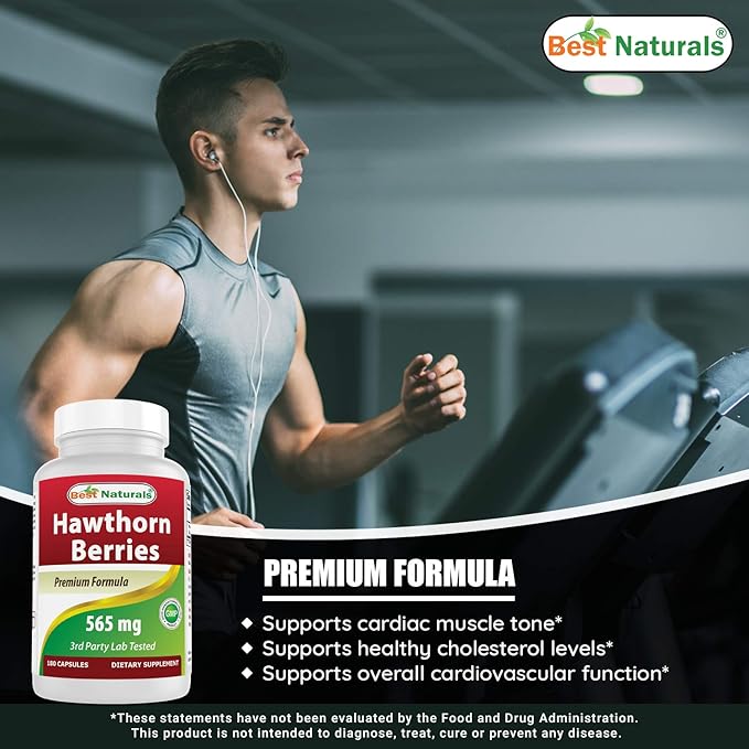 Best Naturals Hawthorn Berry 565 mg & Vitamin C Powder 1 lb