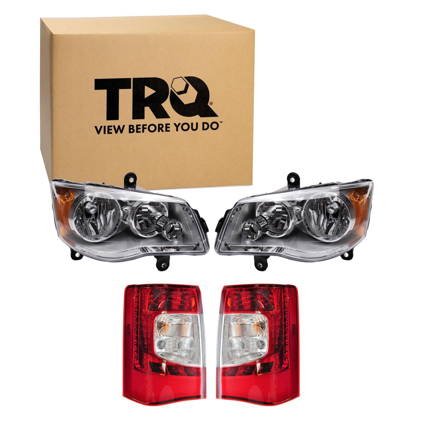 Trq Lighting Kit Driver & Passenger Side Compatible With 2011-2016 Chrysler Town & Country Ch2502192 Ch2503192 Ch2800198 Ch2801198