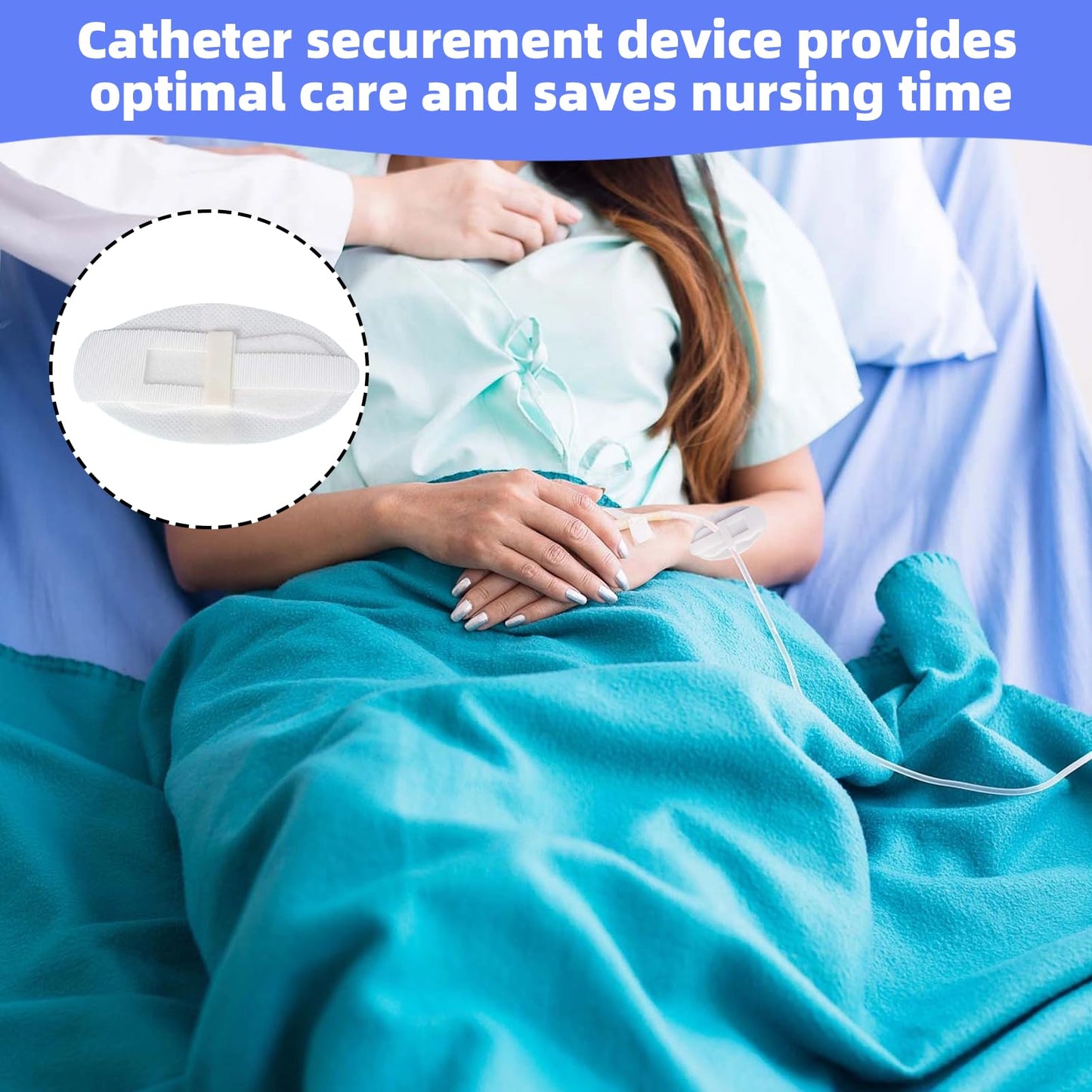 20Pcs Foley Catheter Stabilization Device, Catheter Tube Holder, Adhesive Catheter Urinary Leg Bag Legband Holder Catheter Supplies for Single/Double Tube, G Tube and Feeding Tube in Place