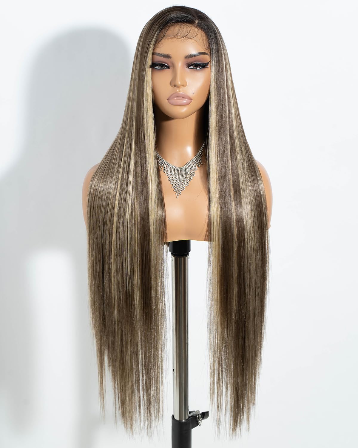 Style Icon 36” Super Long 13x4 Lace Wig - Easy-360 Lace Frontal with Baby Hair, NTSN4/UN8/12R, High Temperature Fiber