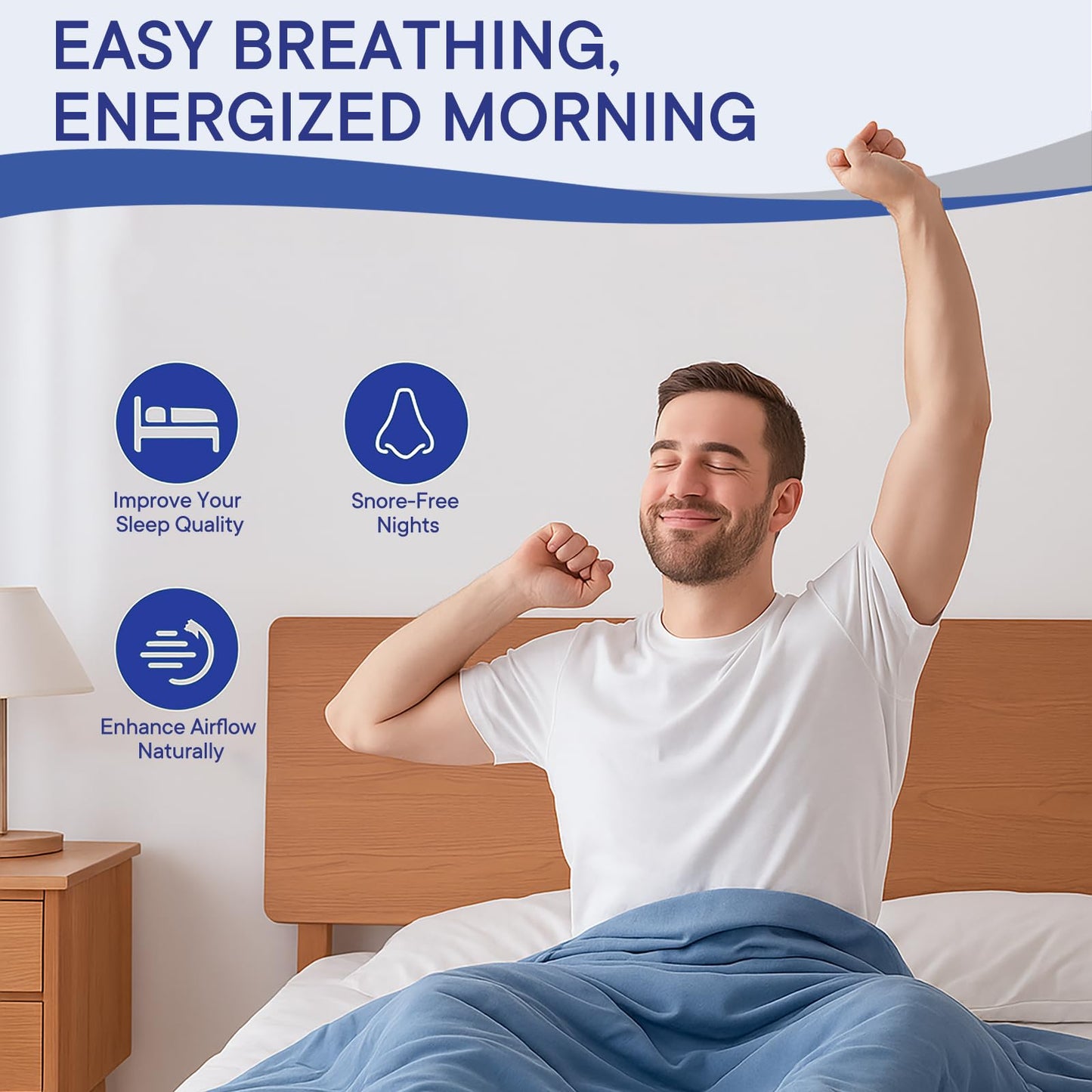 Anti Snoring Devices, Nose Vents Opener for Men and Women, 3-Gear Adjustable Fit, Individually Packaged & Portable, Helps Improve Airflow – 4 Pack