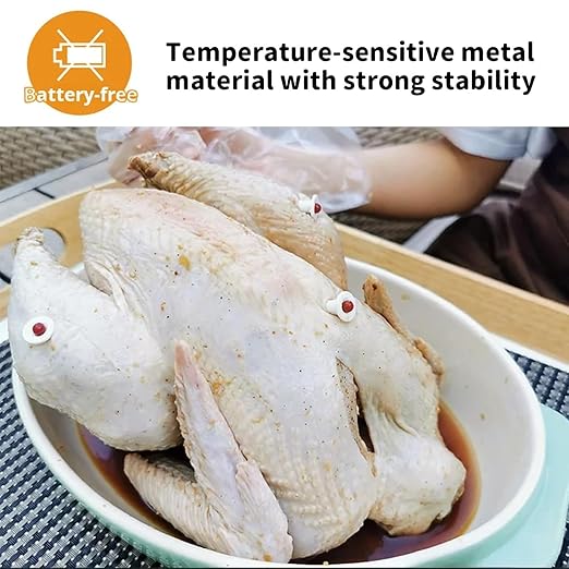 10pcs Chicken Thermometer Turkey Timer, Meat Turkey Thermometer Popup, 1.8 Inches Good Cook Popup Timers for Cooking Chicken Beef