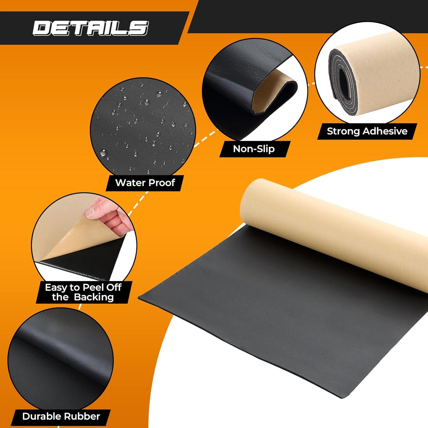 NATGAI Sponge Neoprene with Adhesive Foam Rubber Sheet 1/8” Thick X 12” Wide X 24” Long, Cut to Multiple Dimensions and Lengths - DIY, Gaskets, Cosplay, Costume, Crafts
