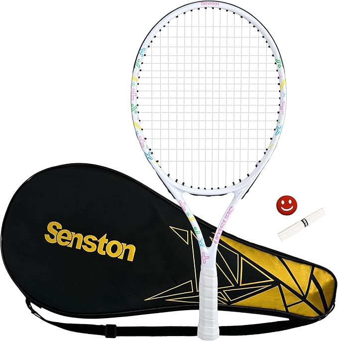 Senston 19" 23" 25" Kids Junior Tennis Racquet for Kids Children Boys Girls Tennis Rackets with Racket Cover