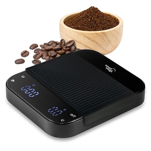 Smart Weigh Precision Coffee, Espresso & Baking Scale – 0.1g Accuracy, 3000g Capacity, Auto-Timer & LED Display
