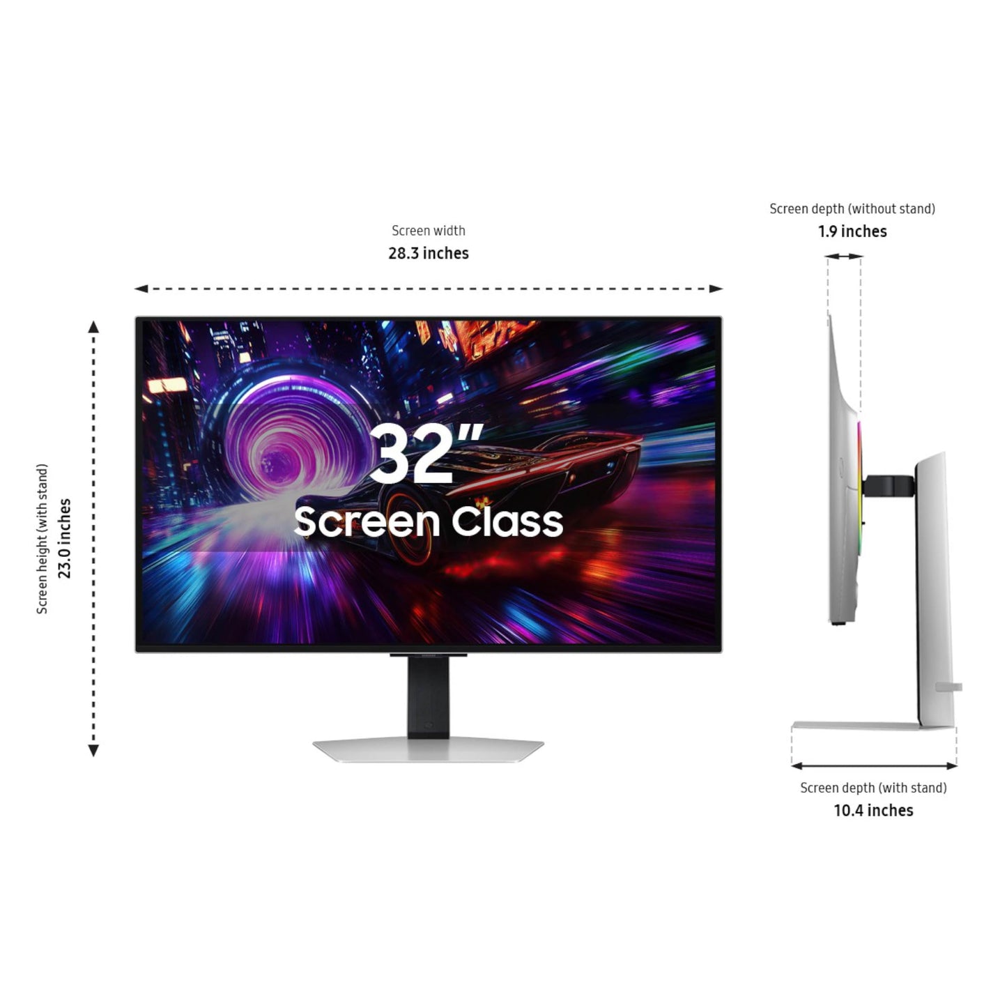 Samsung 32    Odyssey Qd-Oled G8 (G81Sf), 4K, 240Hz, Gaming Monitor, 0.03Ms Response Time, Displayhdr True Black 400, Amd Freesy