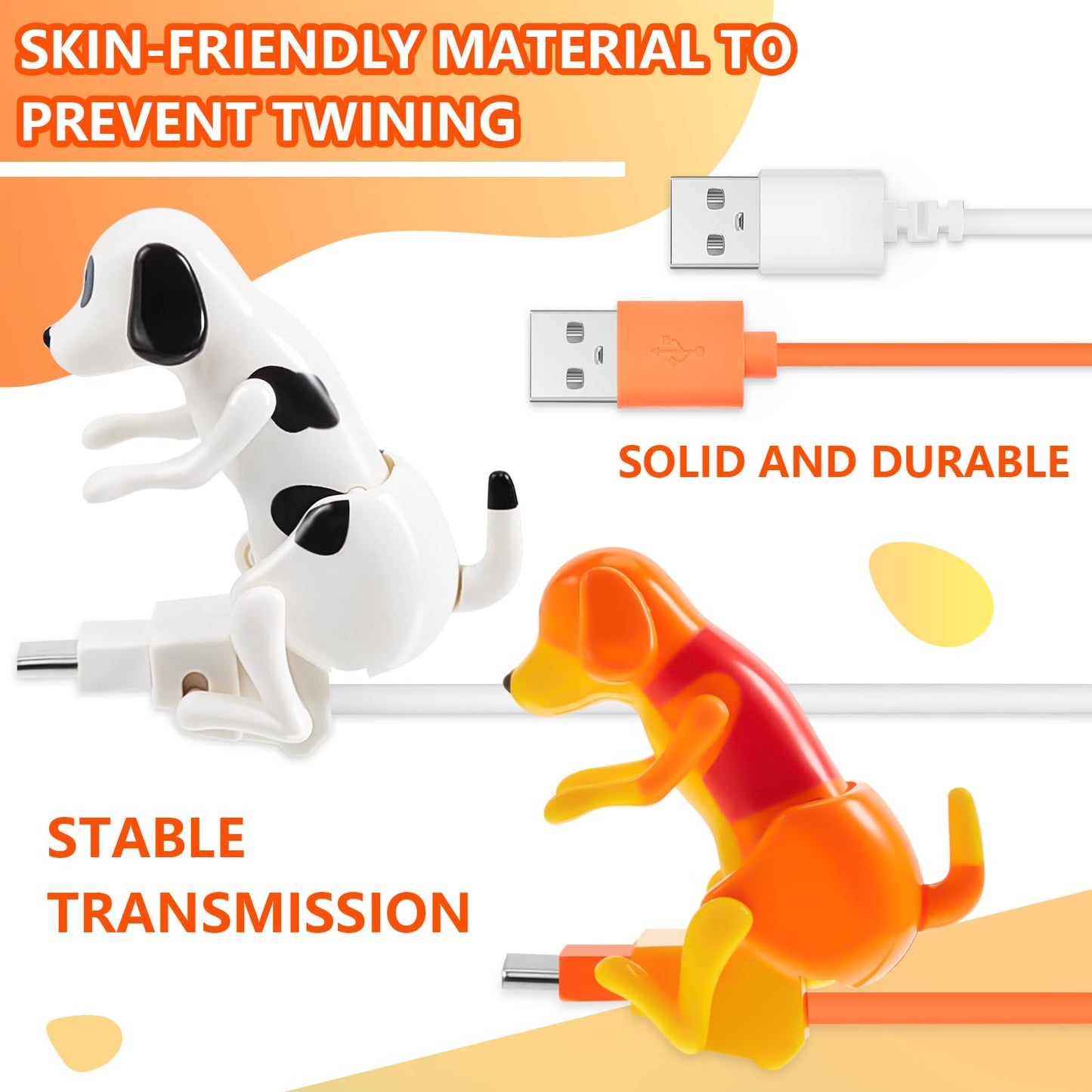Frienda 2 Pcs Dog Charging Cable Graduation Season Gifts Presents Smartphone Usb Data Transmission Dog Cable For Charging Of Pho