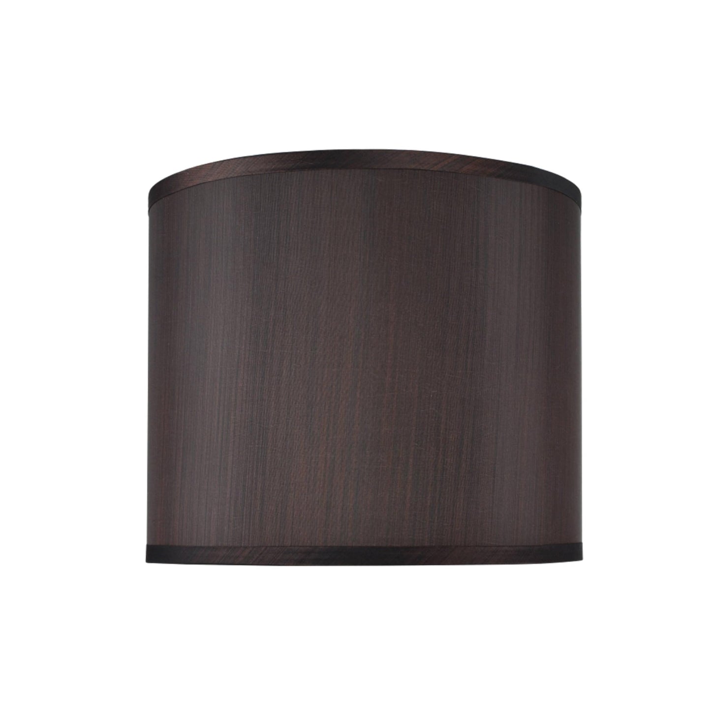 Aspen Creative Drum Lamp Shade, Dark Brown, Synthetic Fabric, 12in Wide, Model 31086A