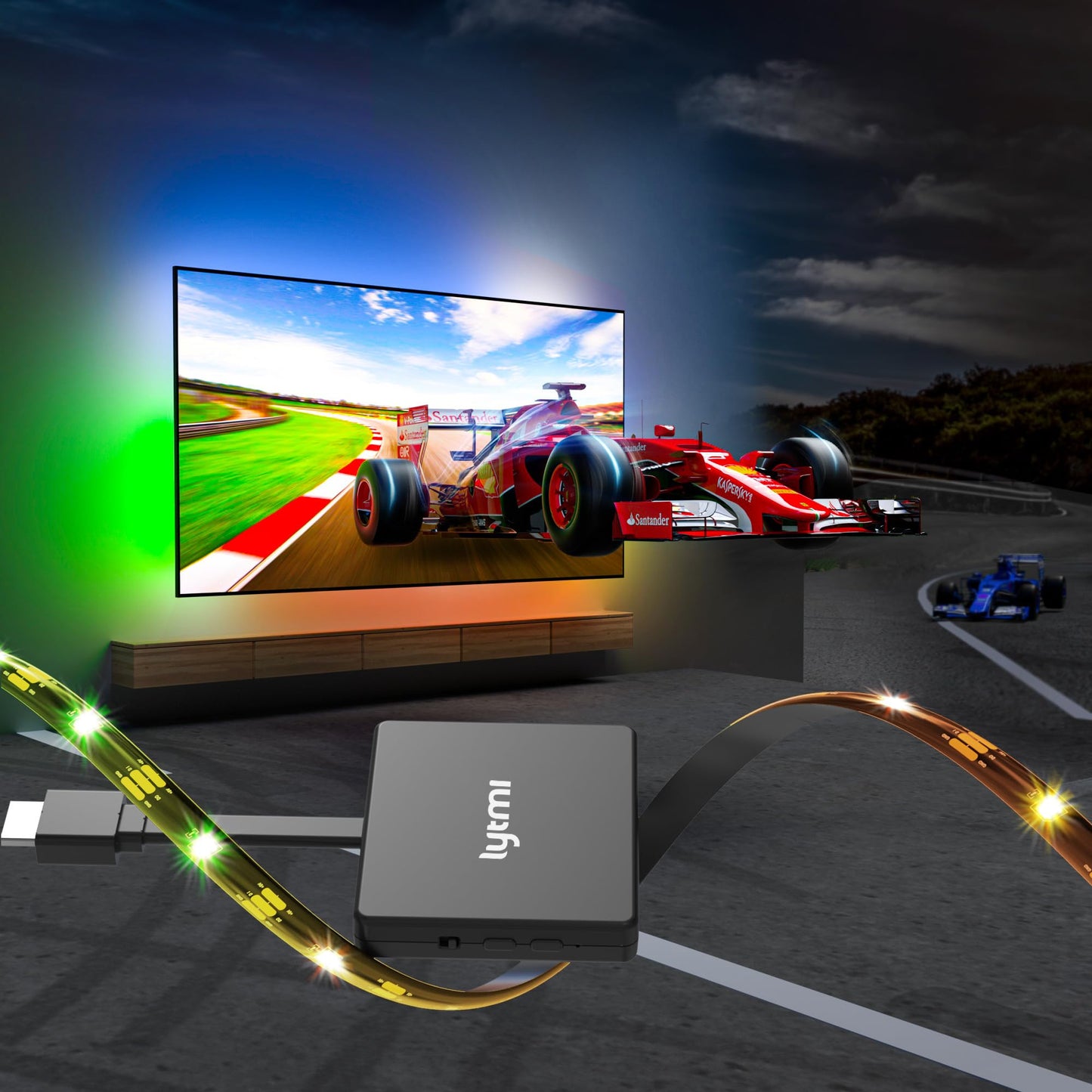 Lytmi TV LED Backlight with HDMI 2.0, RGBIC Sync Lights, For 25-55 Inch TVs, Multicolor, Model LDD31