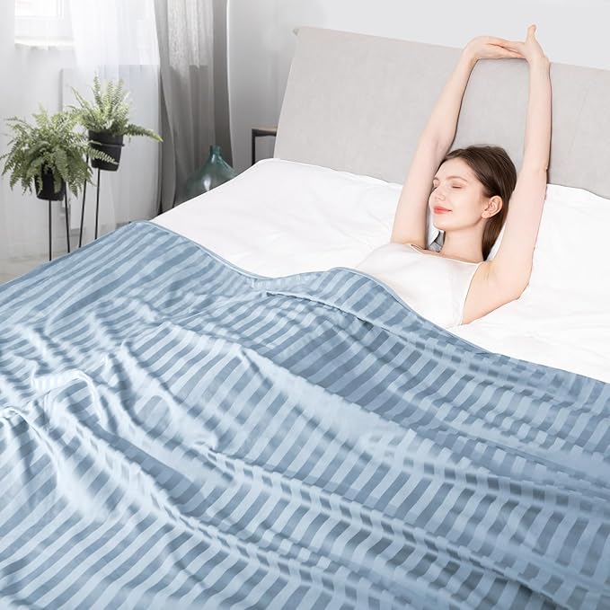 Elegear Revolutionary Cooling Throw Blanket, Absorbs Heat to Keep Body Cool for Night Sweats, Double Sided Arc-Chill3.0 Cooling Fiber Q-Max>0.5, Lightweight Summer Cold Blankets for Sleeping 51“ x 67”