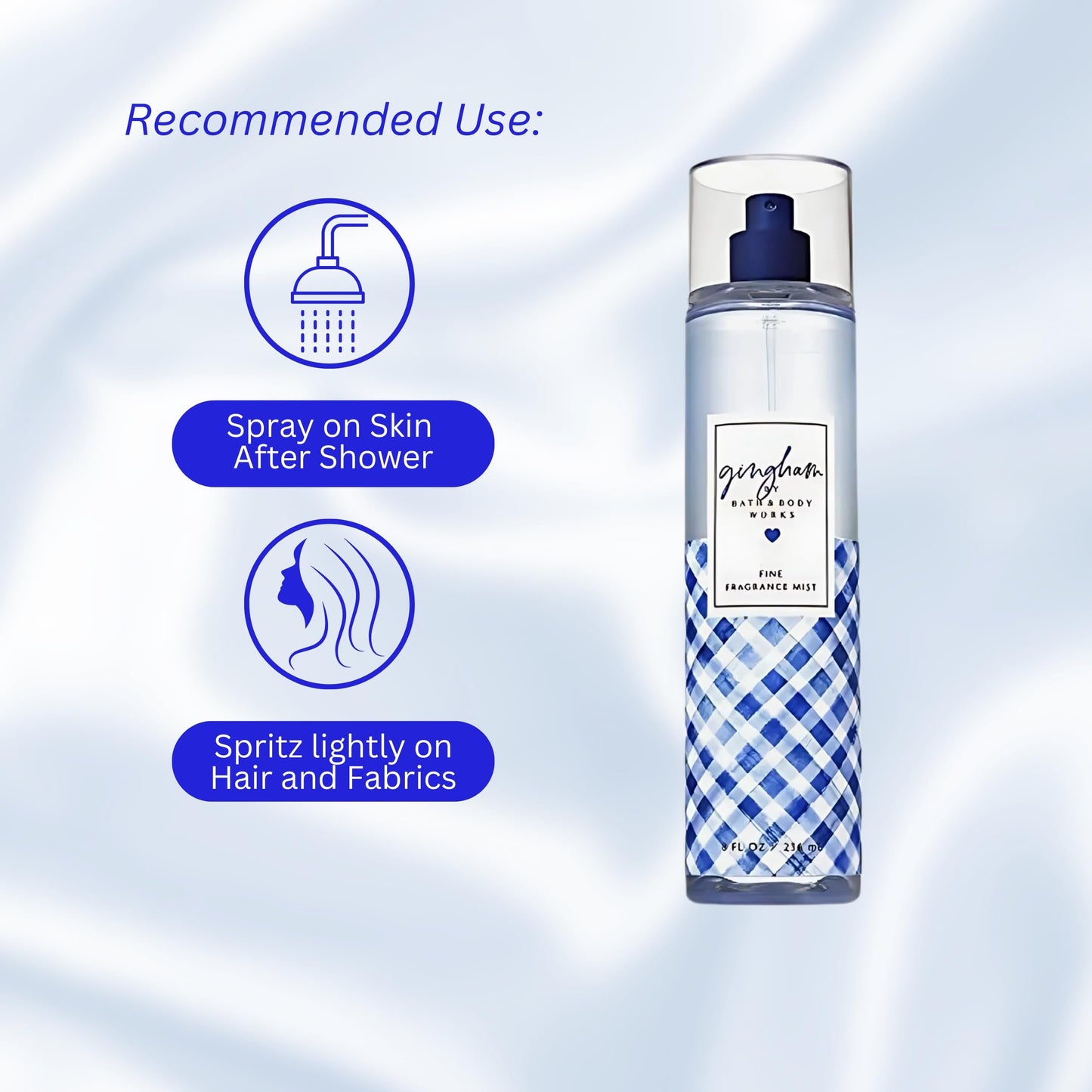 Bath & Body Works Fine Fragrance Body Spray Mist 8 fl oz / 236 mL (Gingham)
