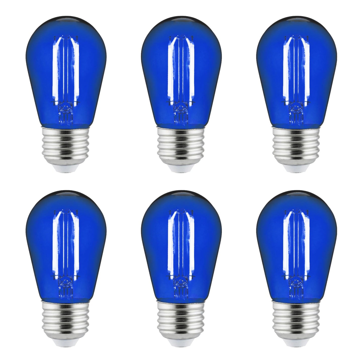 Sunlite LED S14 String Light Bulb, 2 Watts (25W Equivalent), Medium E26 Base, Party Decoration, Holiday Lighting, Transparent, D