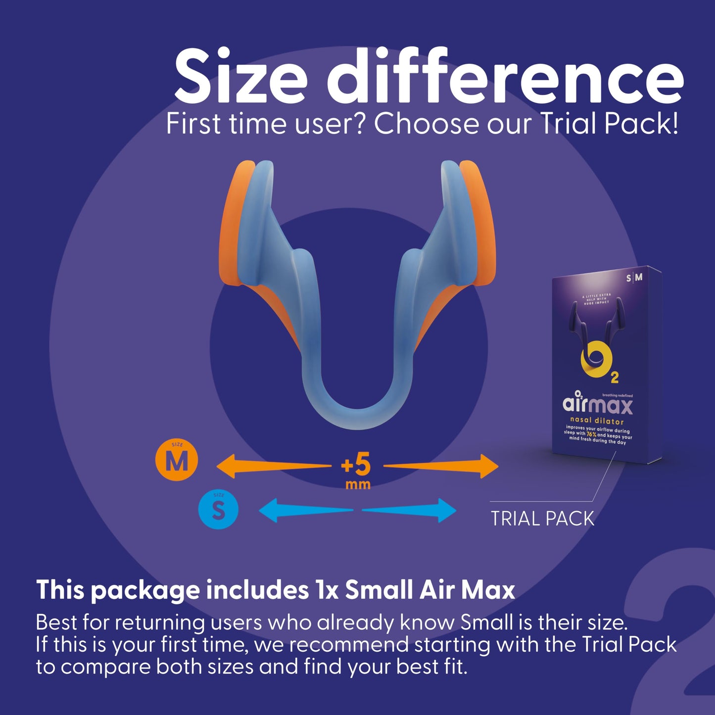 Airmax Nasal Dilators - Anti Snore Device - Small - 6-Month Relief - Cure for Snoring - Recommended by Physicians - Blue - One-Pack