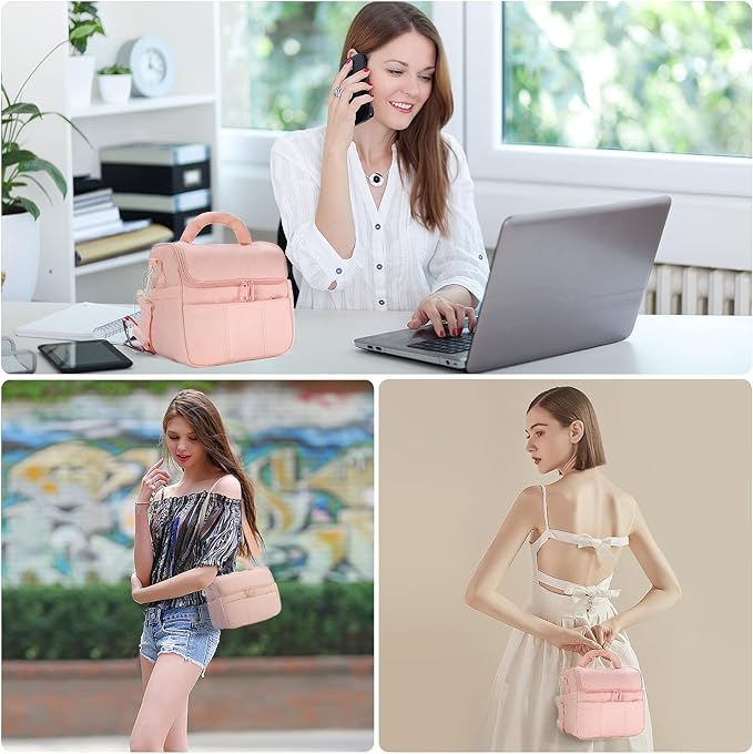 Lunch Bag Women (Pink, Medium(normal))