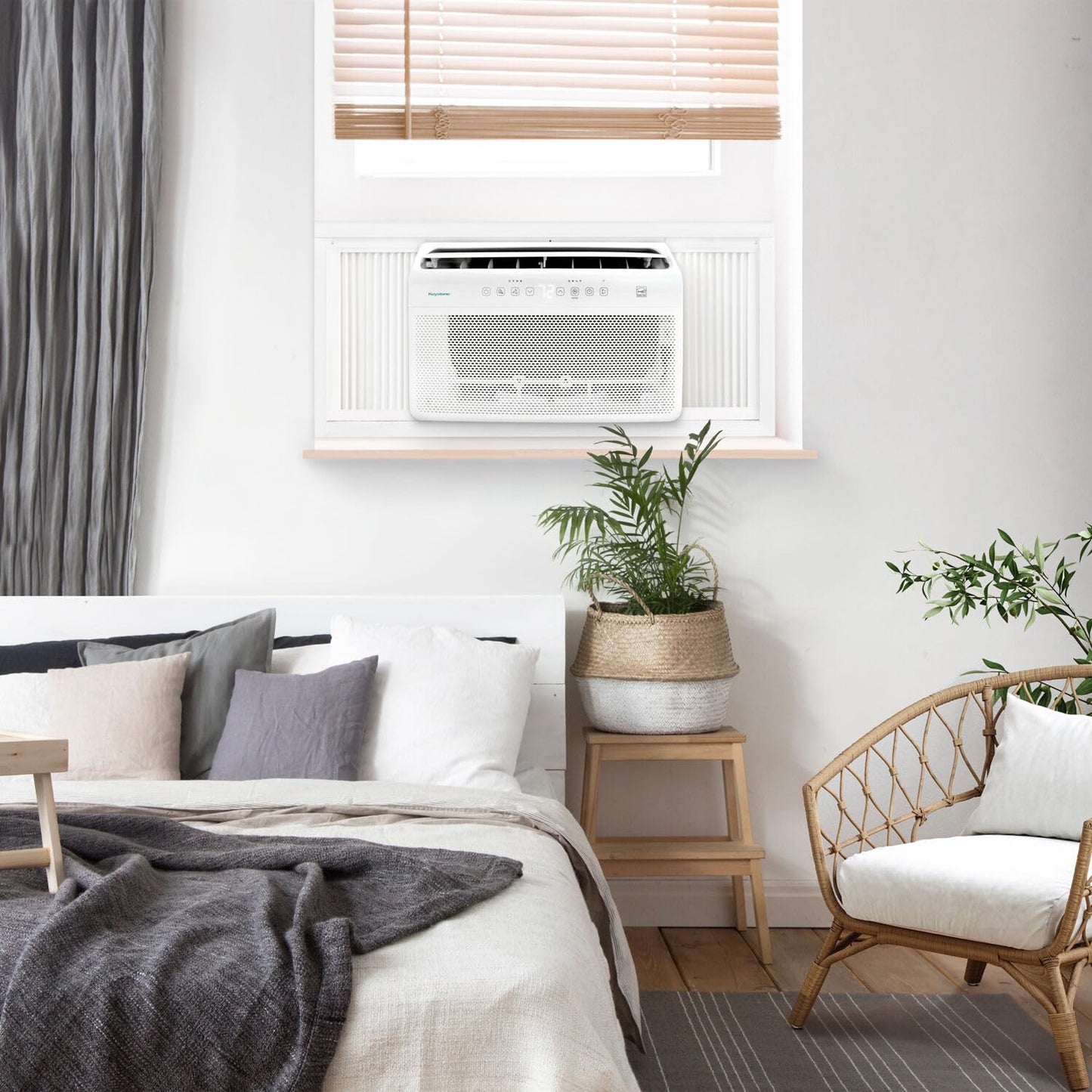 Keystone 10,000 Btu Window Mounted Inverter Air Conditioner, 115V, Energy Star Window Air Conditioner For Rooms Up To 450-Sq.Ft.
