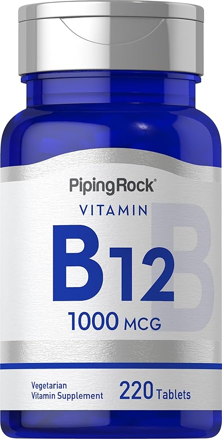 Piping Rock Vitamin B12 1000mcg | 220 Tablets | Non-GMO, Vegetarian & Gluten Free Supplement