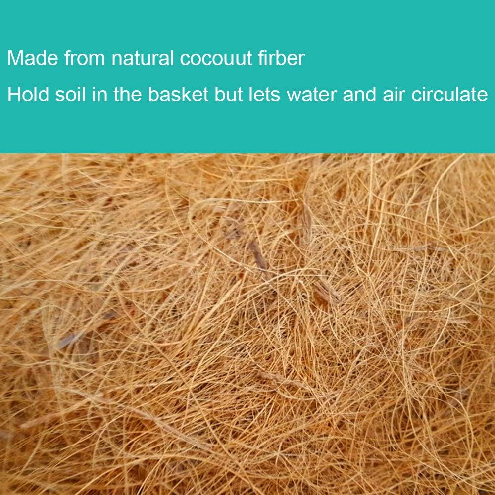 2 PCS 22 Inch x 14 Inch Coco Liners for Planters Round Basket Shaped Coconut Fiber Replacement Liners