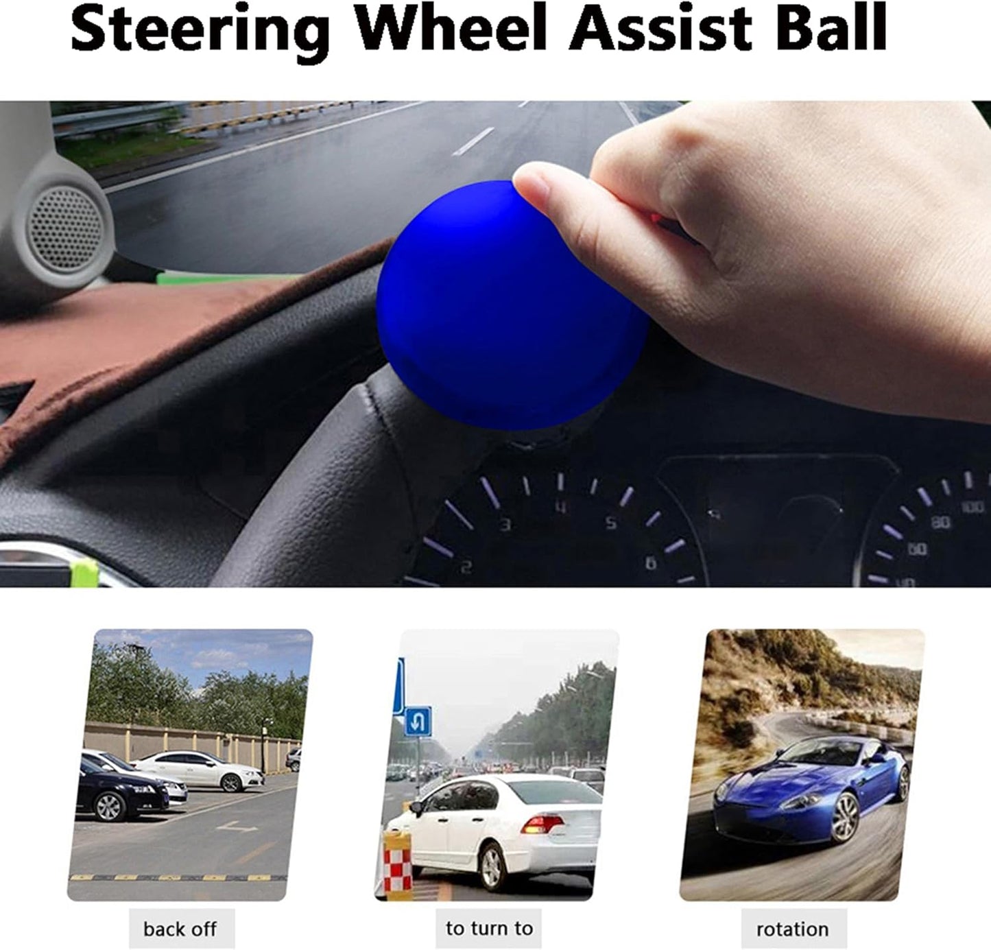 Riloer Steering Wheel Spinner Suicide Knob for Steering Wheel Booster Ball Non Slip Booster Knob Suicide Knob 360 Degree Booster Knob Suicide Knob for Car Red