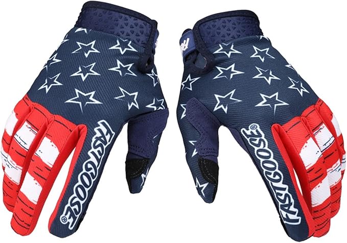 EXCEREY Star Motorcycle Bicycle Full Finger Off-Road Racing Gloves Outdoor Sports for Men Women & Mountaineering