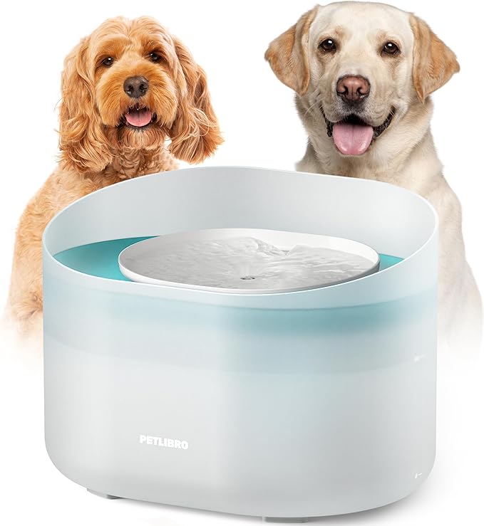 PETLIBRO Dog Water Fountain, 2.1Gal/8L Capsule Dog Fountain for Medium to Large Dogs, Anti-Splash Dog Water Bowl Dispense...