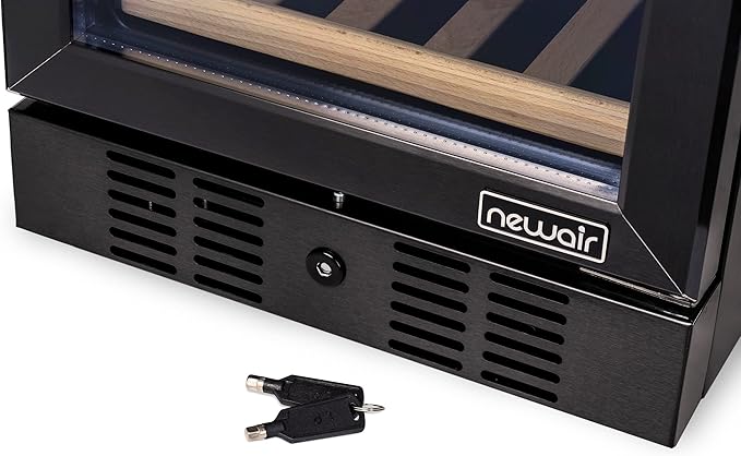 NewAir 15" Wine and Beverage Refrigerator 9 Bottle and 48 Can Capacity, Beverage Cooler in Stainless Steel, Built-in or Freestanding Dual Zone Drink Fridge with Triple-Pane Glass Door