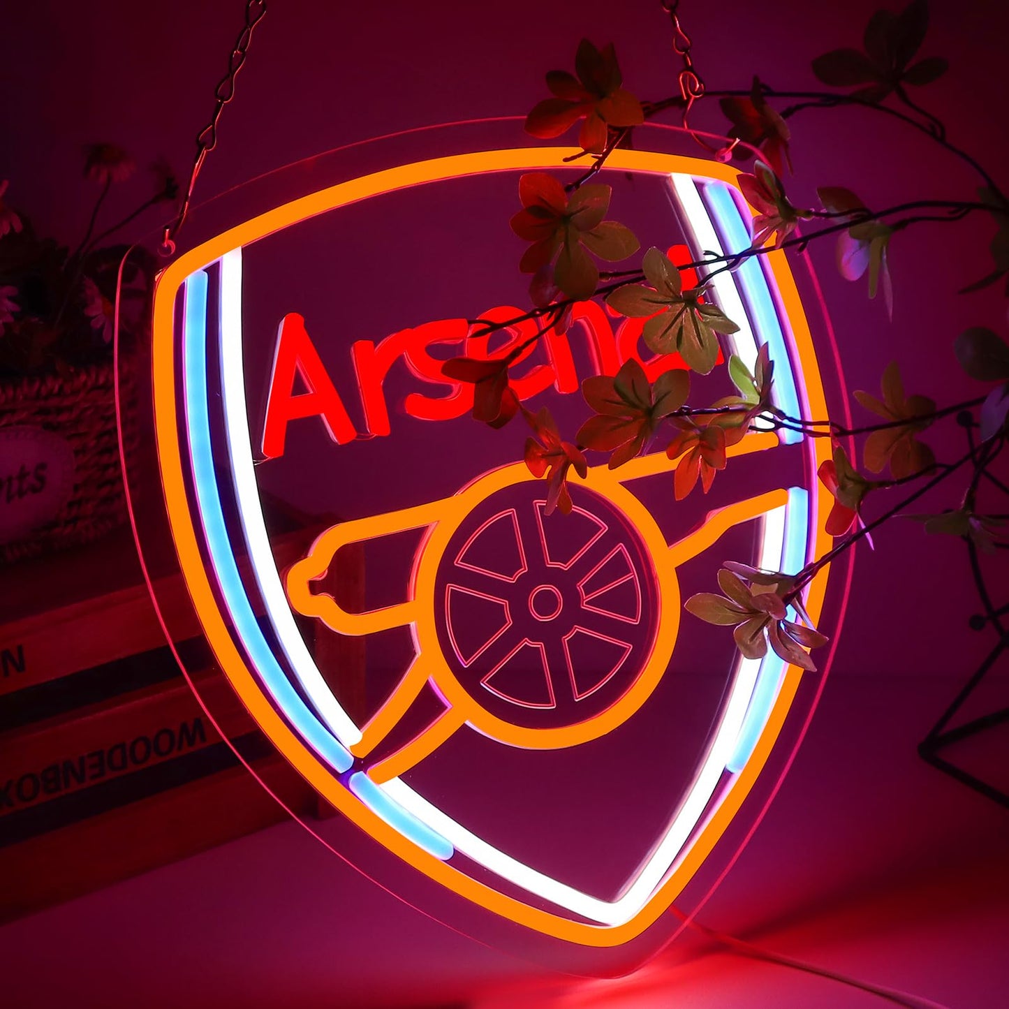AHlove Football Team Neon Sign for Wall Decor，LED Neon Lights for Bedroom、Man Cave，Birthday、Christmas Gifts for Boys