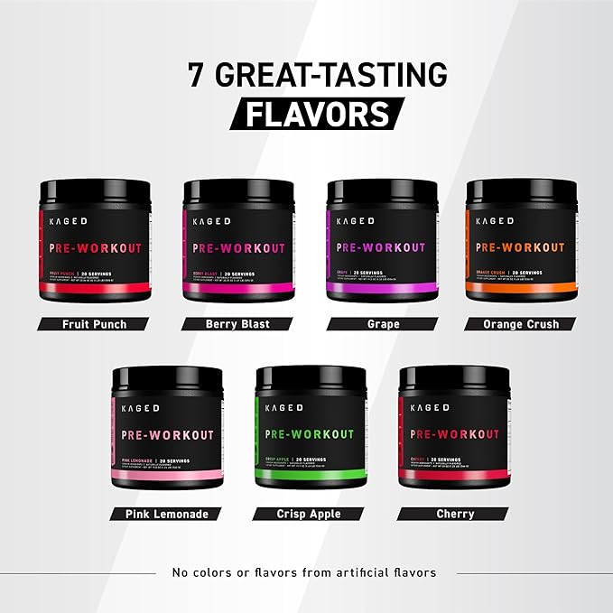 Kaged Original Pre Workout Powder Orange Krush Pre-Kaged Formulated with Creatine, Beta Alanine, Pure Caffeine 20 Servings