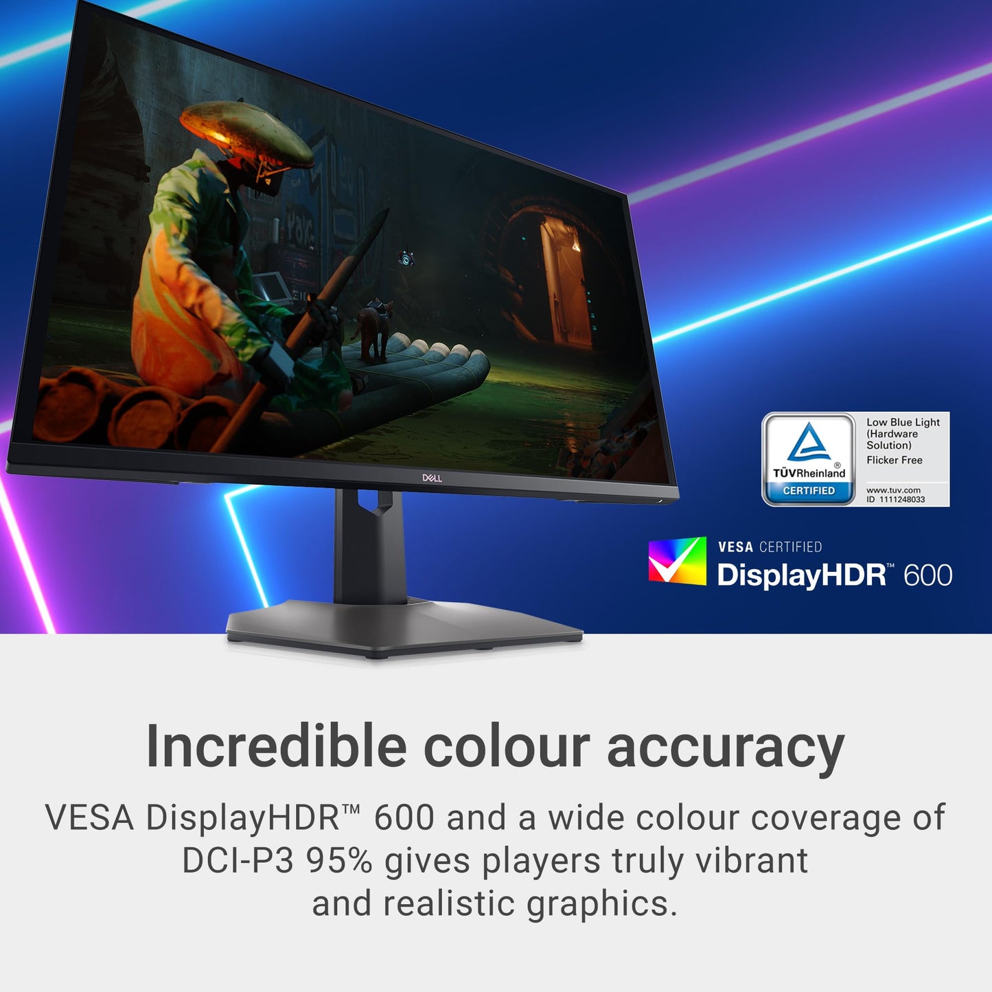 Dell G3223Q Gaming Monitor - 32-Inch 4K Ultra UHD (3840x2160), 144Hz 1Ms Display, AMD FreeSync+NVIDIA G-SYNC Compatible, Height/Swivel/Tilt Adjustability, 3Yr Advanced Exchange - Black