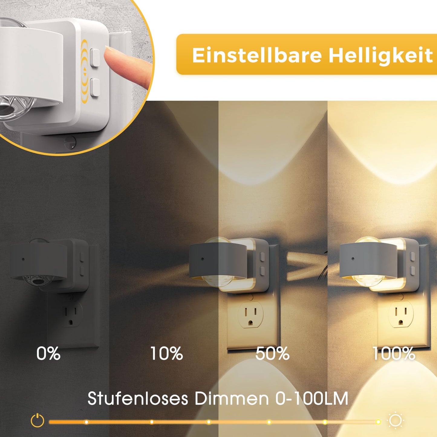 L Lohas Led Night Lights Plug Into Wall  Night Light Projector  Dusk To Dawn Sensor  Rotating White Nightlight For Kids  Soft White Ambient Lighting For Bathroom  Gaming Room  Gifts 1 Pack
