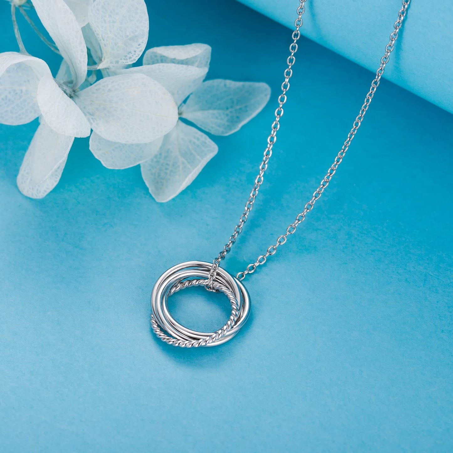 Annamate 40th Birthday Gifts for Women, Sterling Silver 4 Decade Jewelry Gifts Ideas, 40th Birthday Necklace Gifts for Her