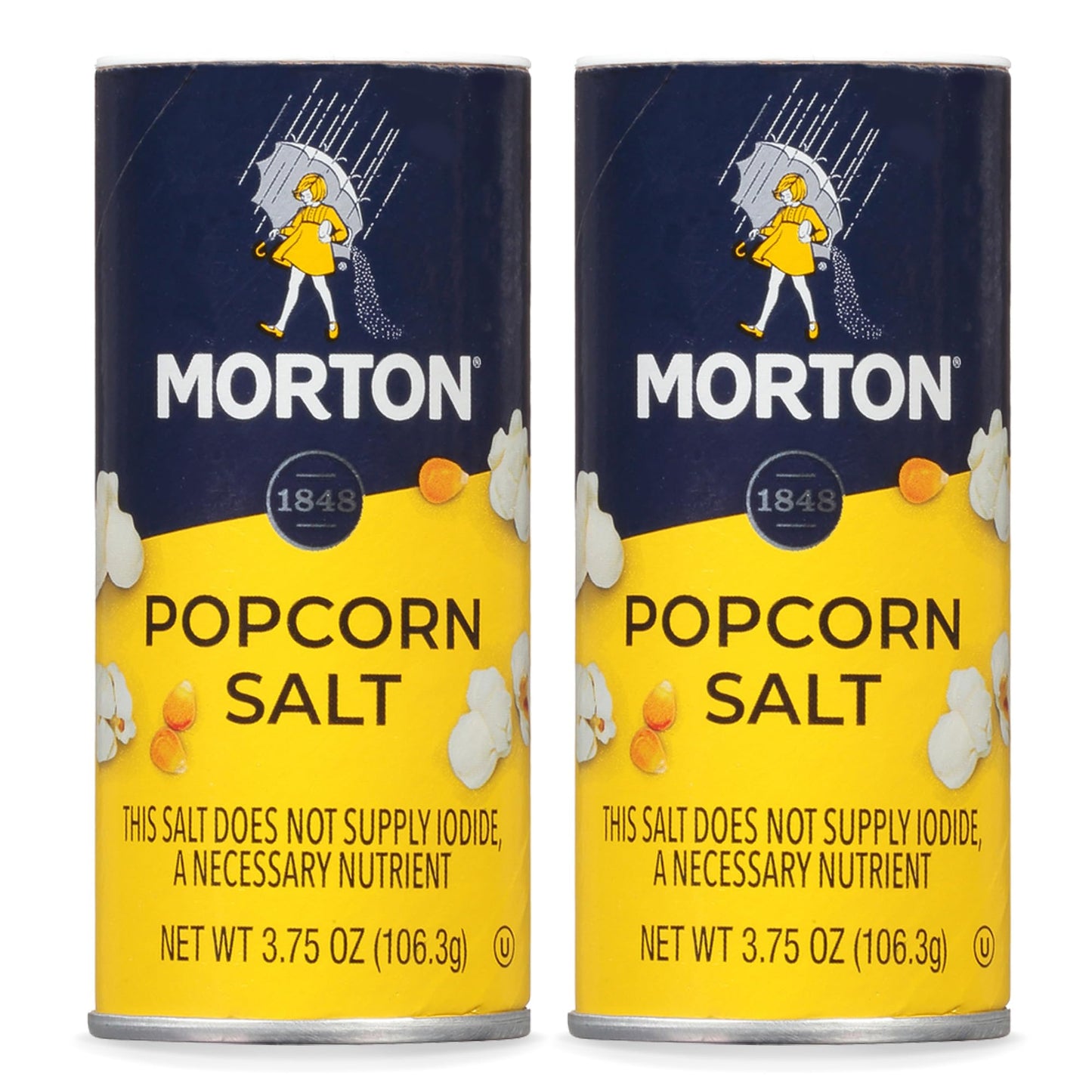 Morton Popcorn Salt  (3.75 oz)  2-Pack  Perfect for Popcorn & Seasoning