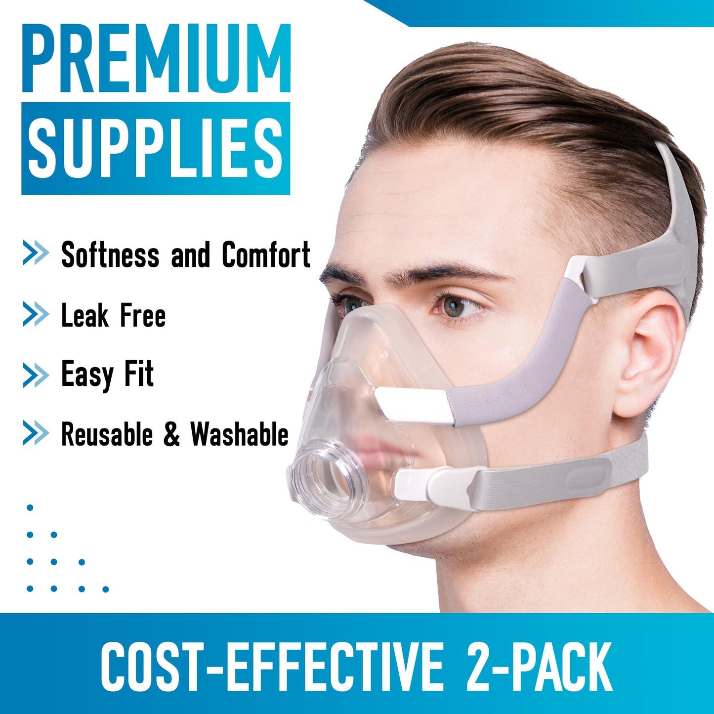 Generic 2 Pack Comfort Seal Supplies Cushions for F20 Close Supple Fit Replacements - Large