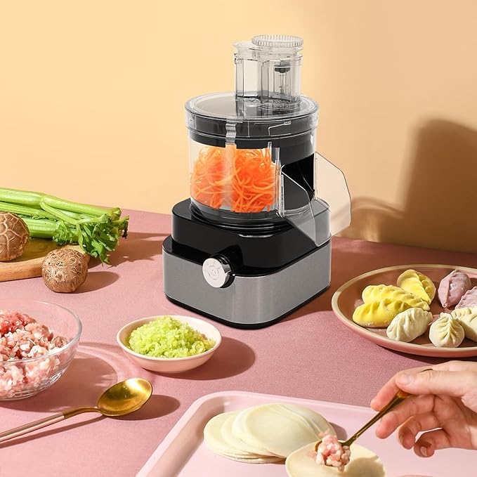 Commercial Food Processor,600W Electric Vegetable Dicer Chopper,Professional Veggie Shredder with 900PRM,Multifunctional Meat Grinder Blender,Food Chopper for Onions,Potatoes,Meat