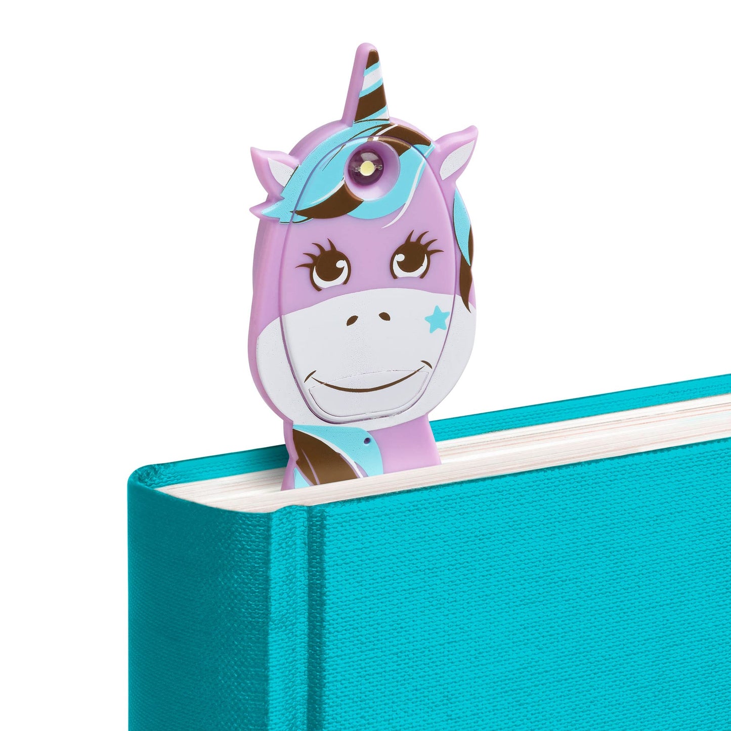 Gifts for Readers & Writers Flexilight Pal Bookmark Book Light LED Clip-On Unicorn Purple Model FLPUP