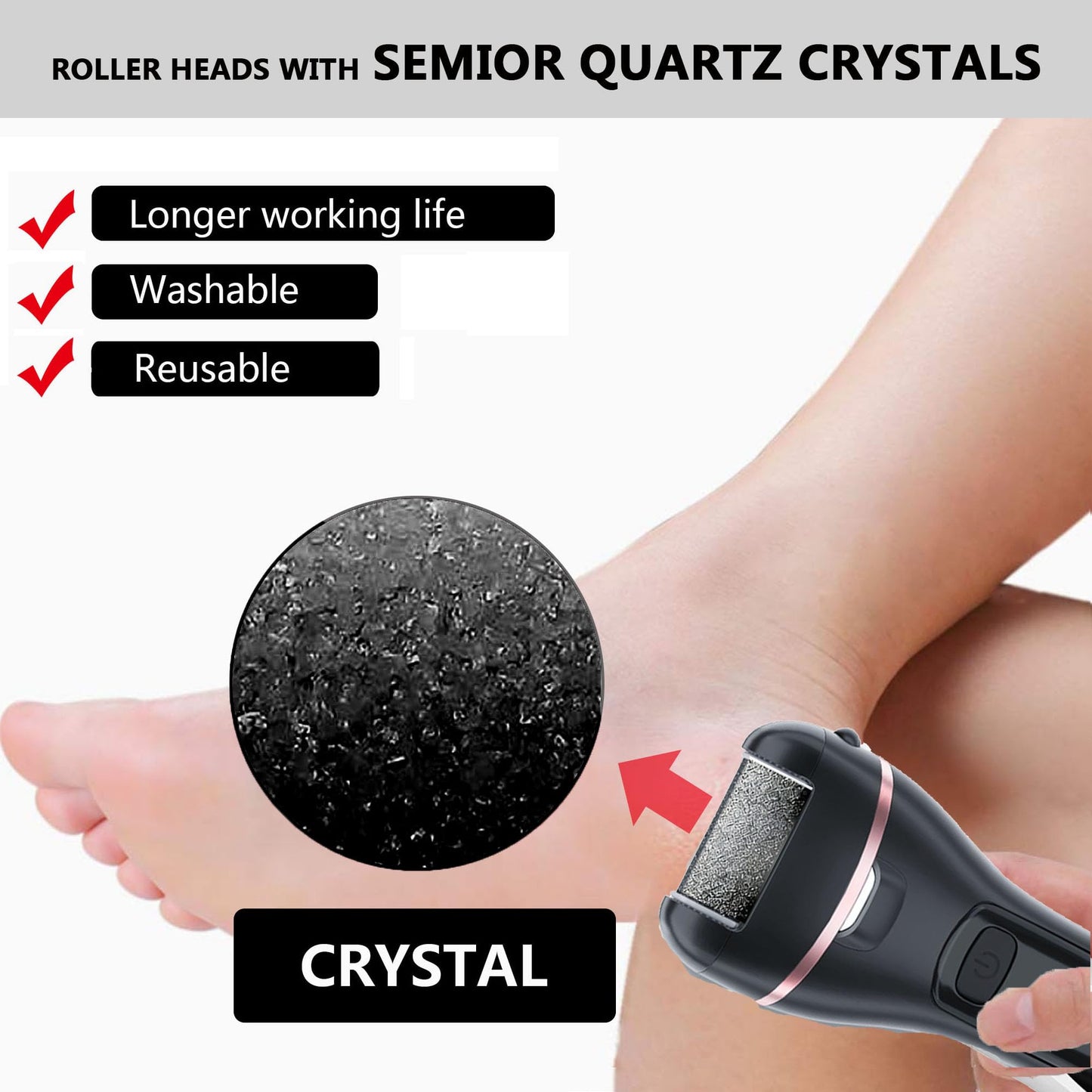 12 Pack Replacement Refill Rollers for Electric Foot File Callus Remover Pedicure Kit Tools Grinding Roller Head for Hard Callus