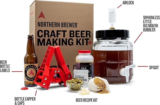 Northern Brewer - Siphonless 1 Gallon Craft Beer Making Starter Kit, Equipment and Beer Recipe Kit (Kama Citra IPA)